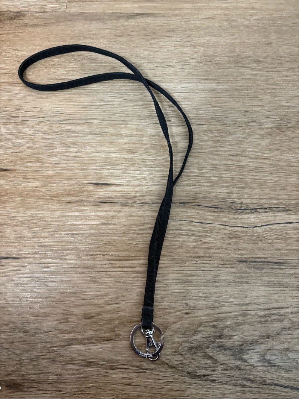 Vera Bradley Black Lanyard with Key Ring